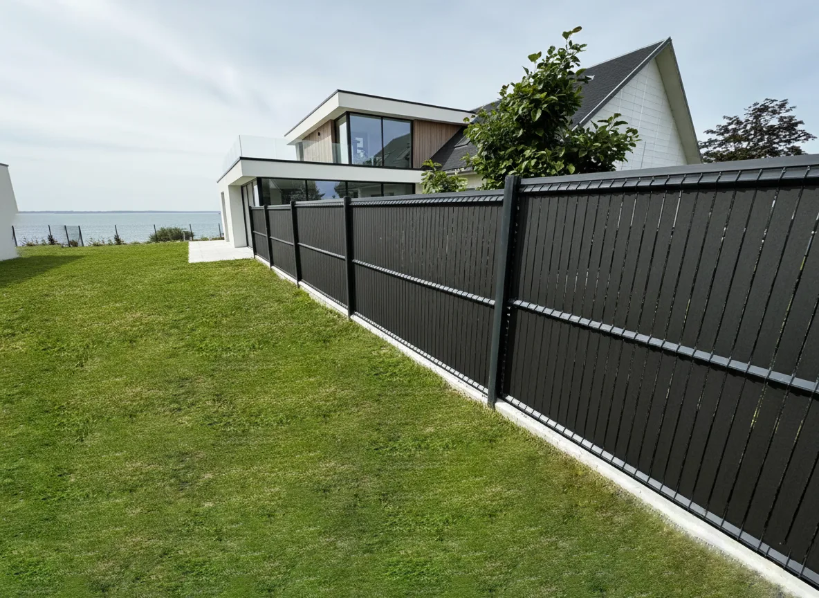 Cloture ultimate droit gris anthracite villa vue mer