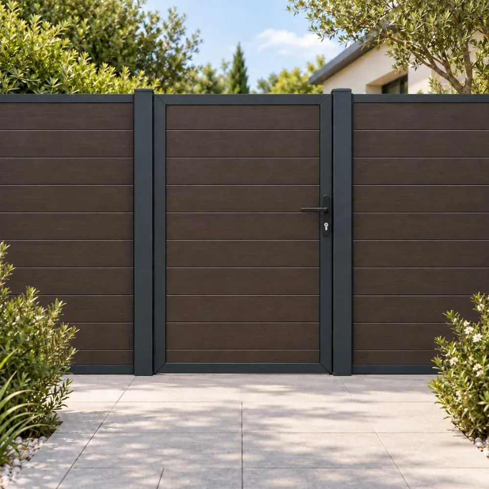 Paire de poteaux pour portillons aluminium