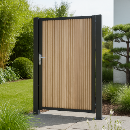 Paire de poteaux pour portillons aluminium
